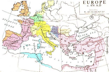 Historical Atlas of Europe, complete history map of Europe in year 1000 